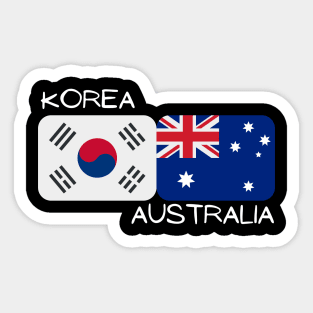 Korean Australian - Korea, Australia Sticker